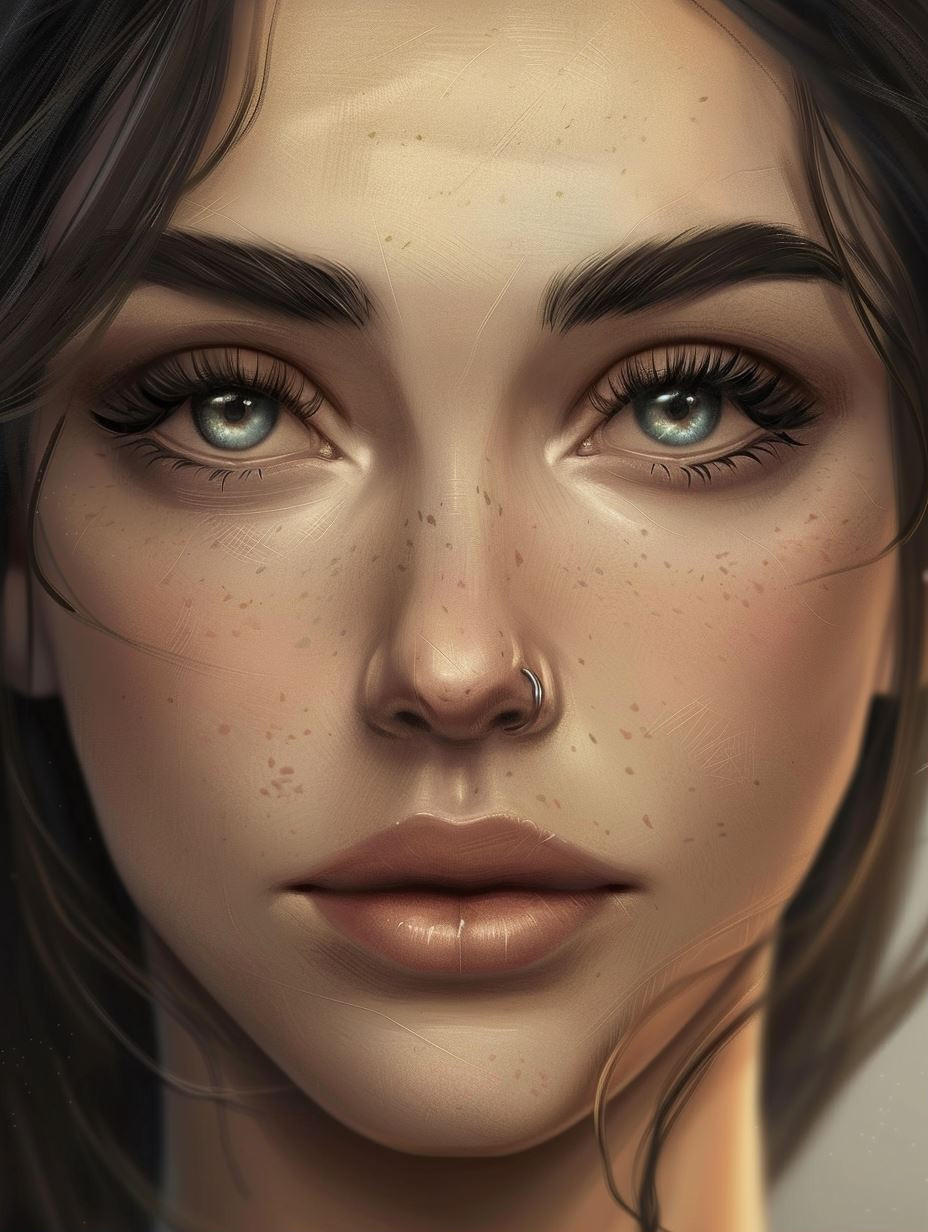 Ethereal Gaze: Digital Portrait Studies - Image 1