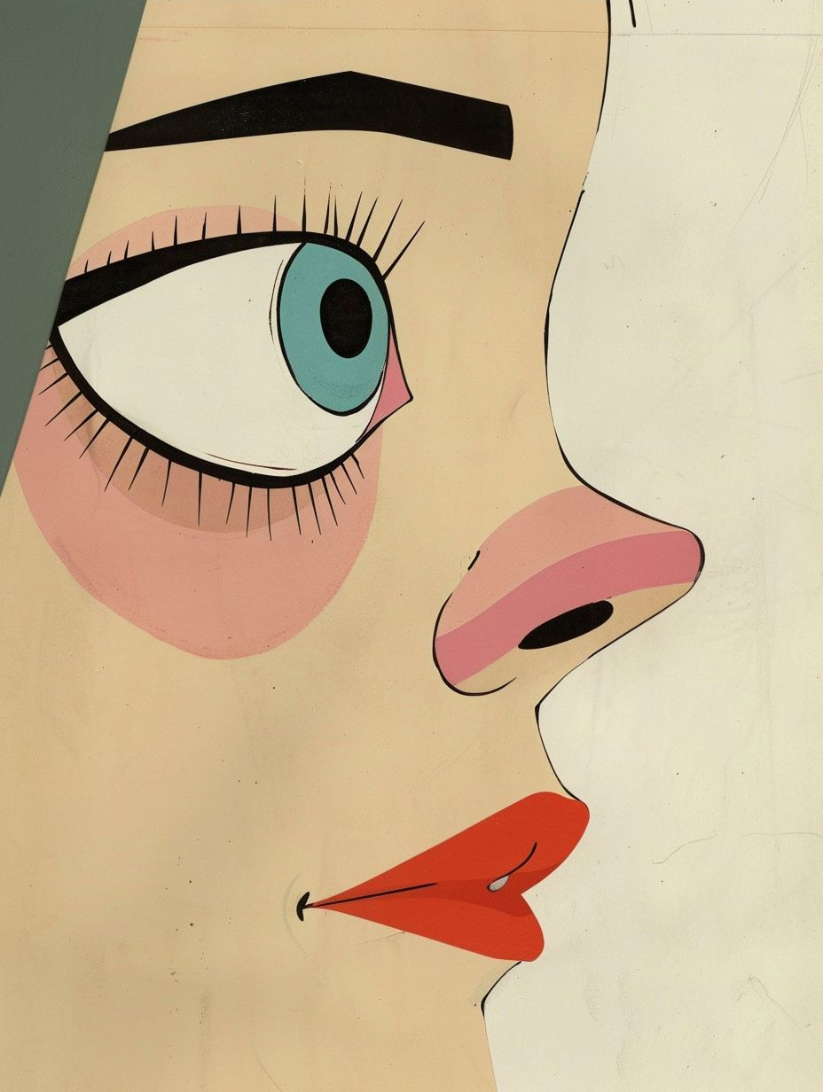 Whimsical Modernist Portrait Study - Image 4