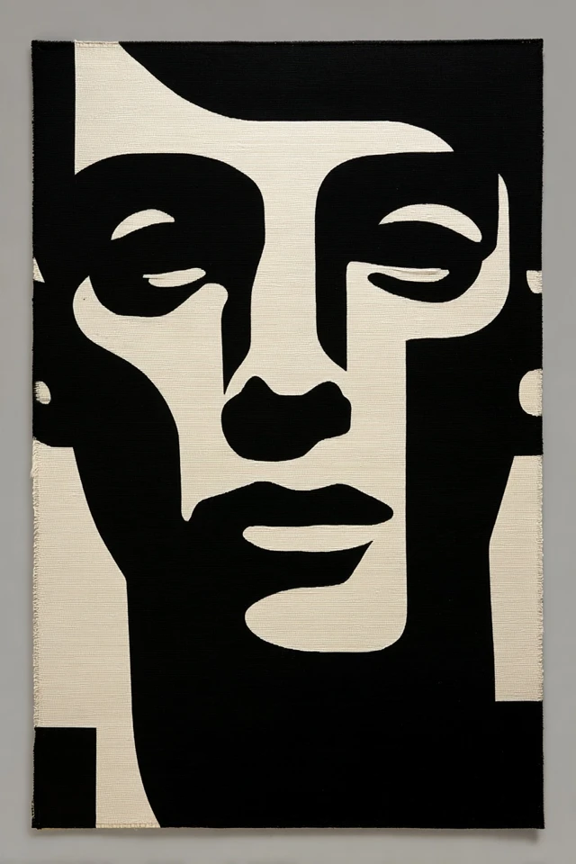 Monochrome Silhouette Portrait