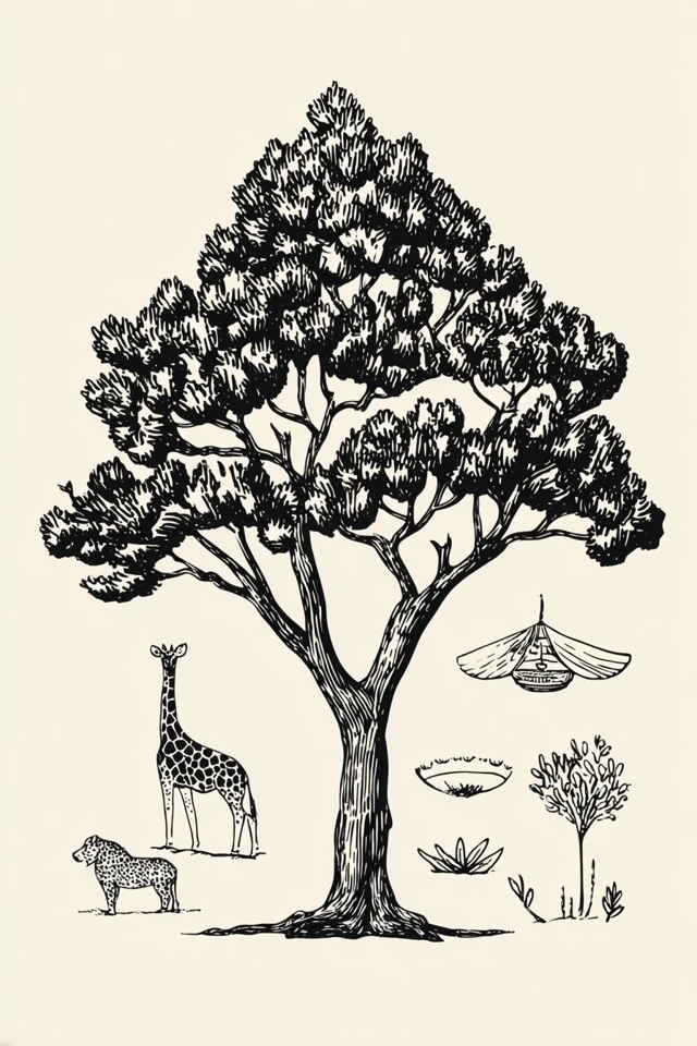 Ink Sketches of Life and Nature - Image 5