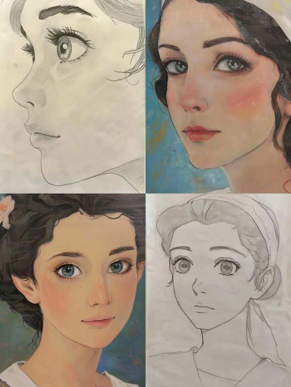 Evolution of an Artistic Portrait