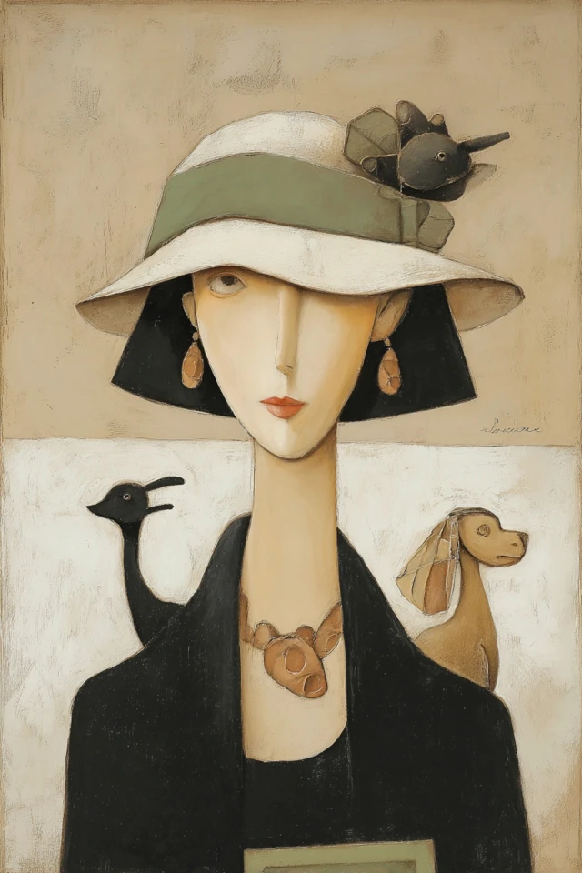 Elegant Surrealist Muse - Image 1