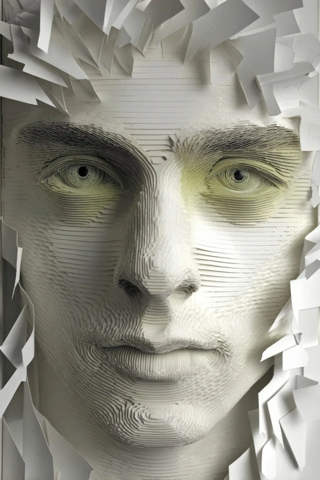 Paper Layered Portrait - Image 1
