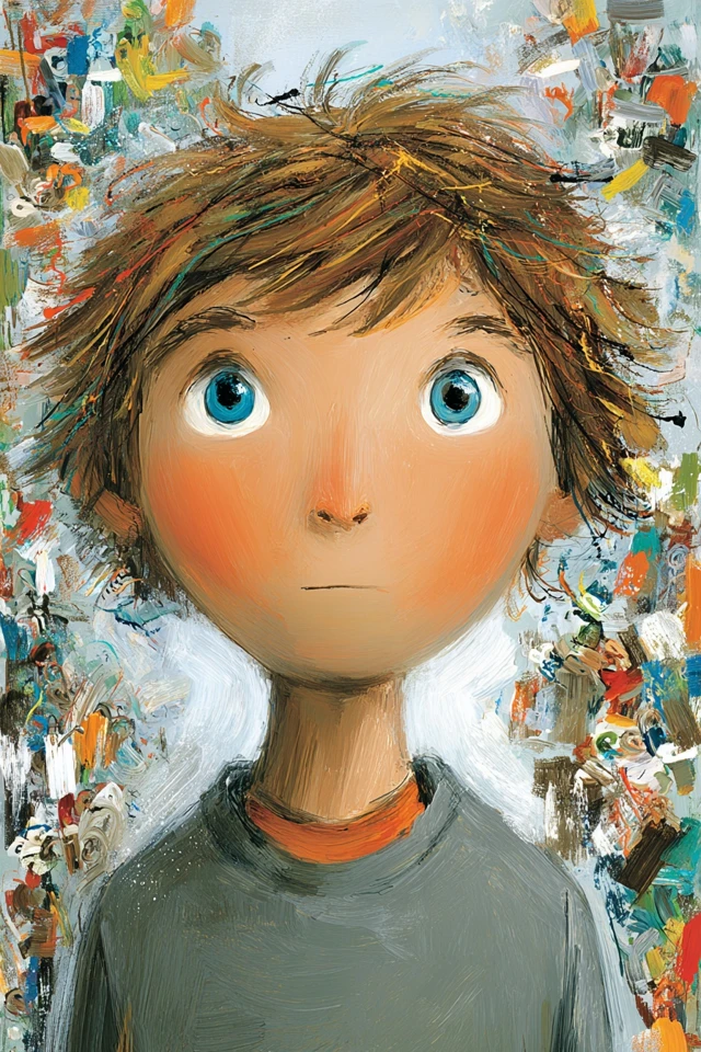 Whimsical Azure Gaze - Image 1