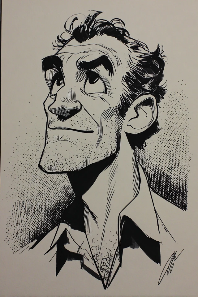 Ink Noir Portrait - Image 1