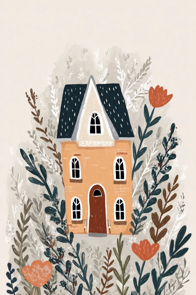 Cozy Earthy Tones Illustration Set - Image 6