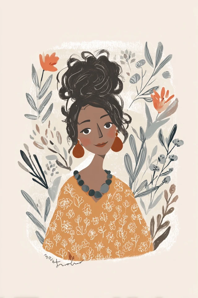 Cozy Earthy Tones Illustration Set - Image 1