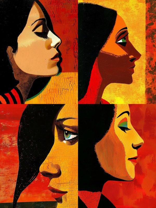 Four Faces of Vibrant Contrast