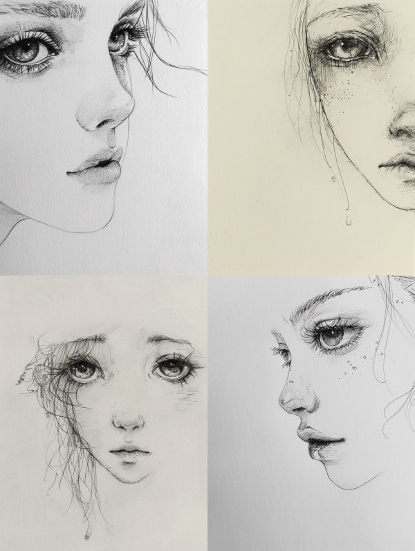 Whispers of the Soul Pencil Sketches
