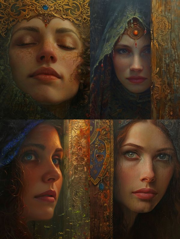Mystic Golden Ethereal Portraits