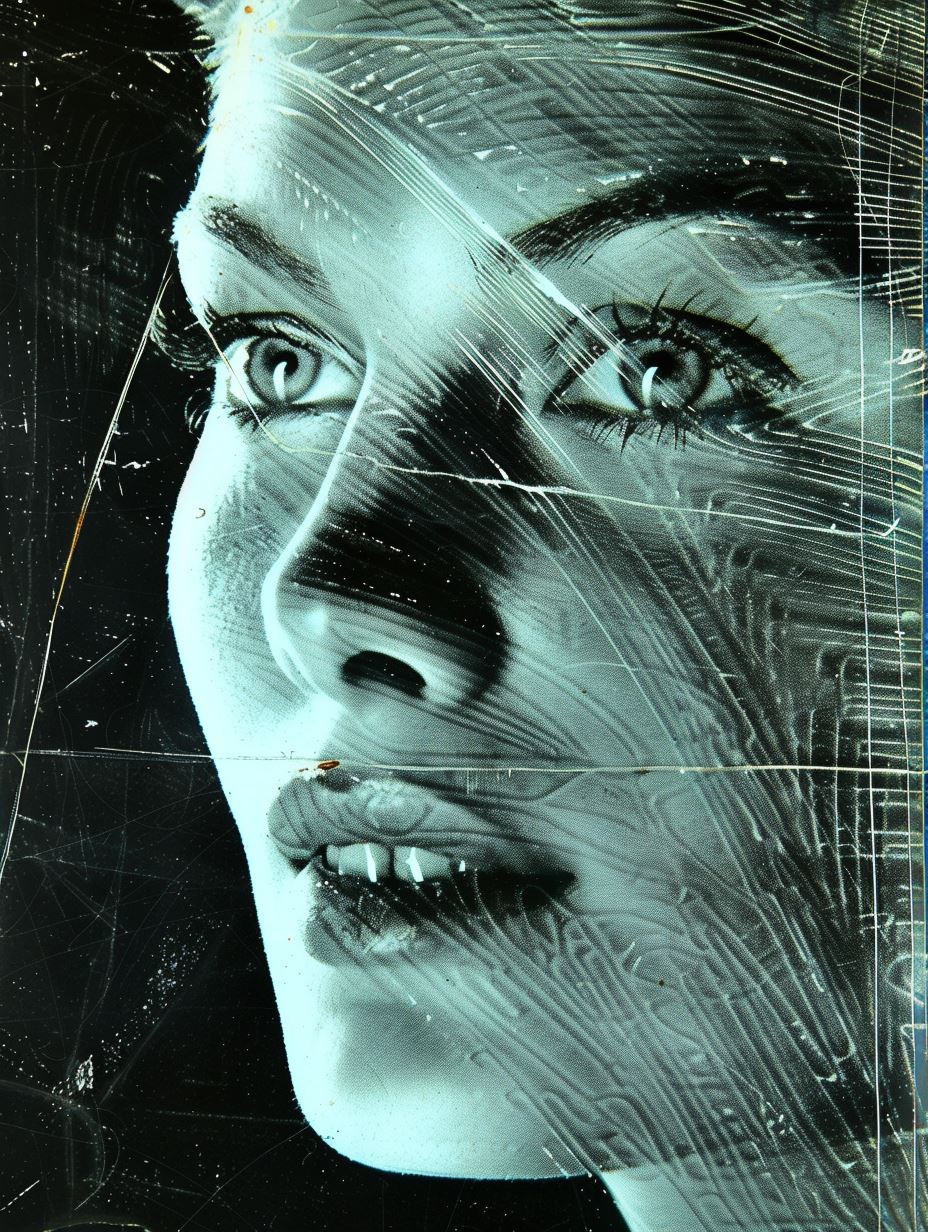 Noir Halftone Cinematic Portrait - Image 4