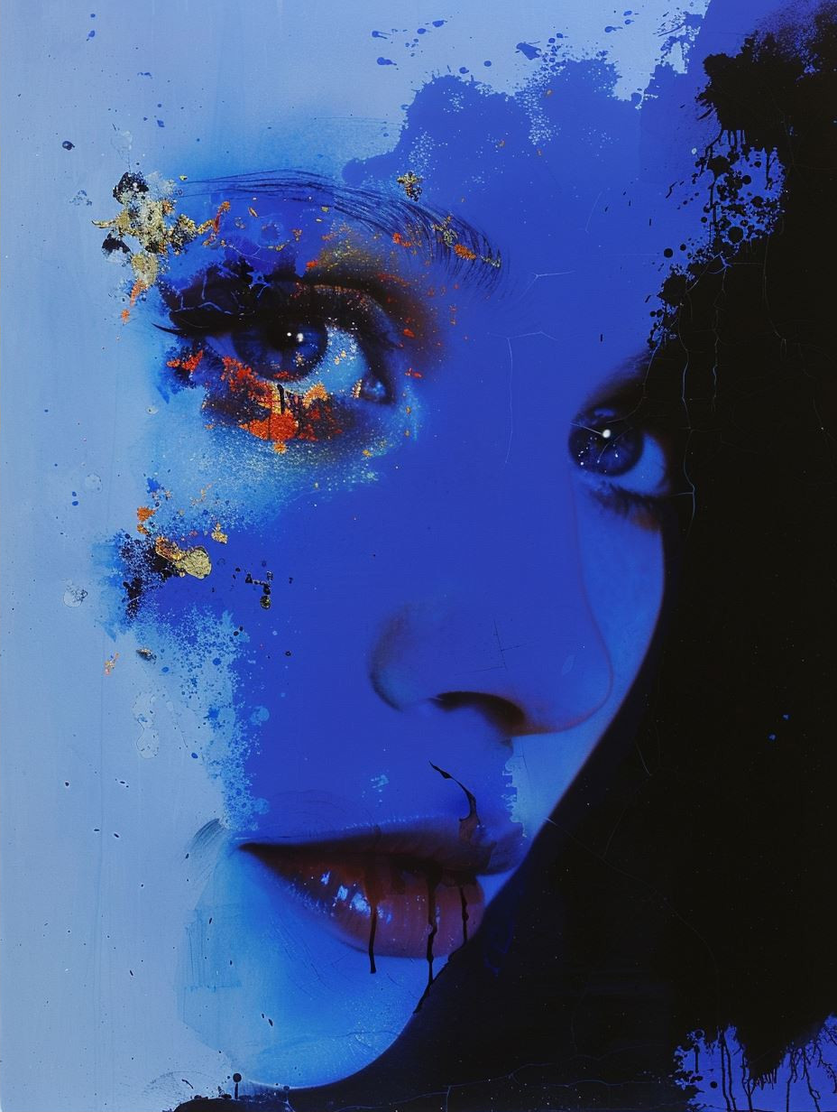 Ethereal Blue Fragmented Portraits - Image 2