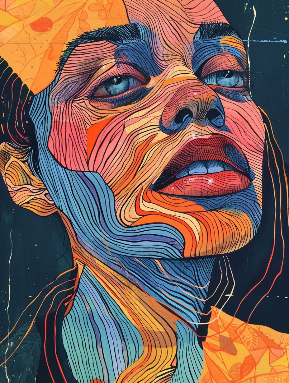 Prismatic Topographic Portrait - Image 1