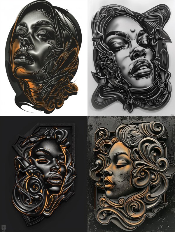 Dark Sculptural Ethereal Portraits