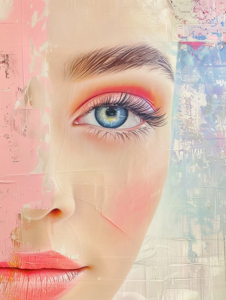 Ethereal Pastel Portrait Collage - Image 3