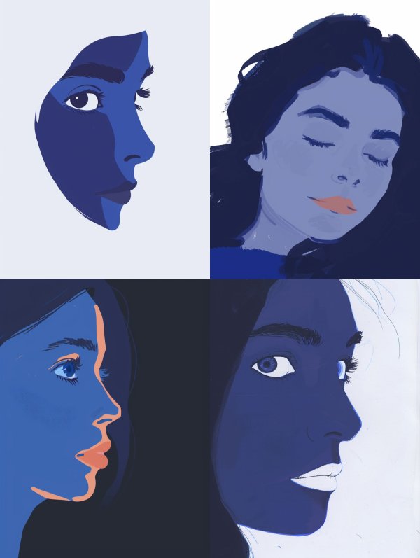Deep Blue Ethereal Portraits