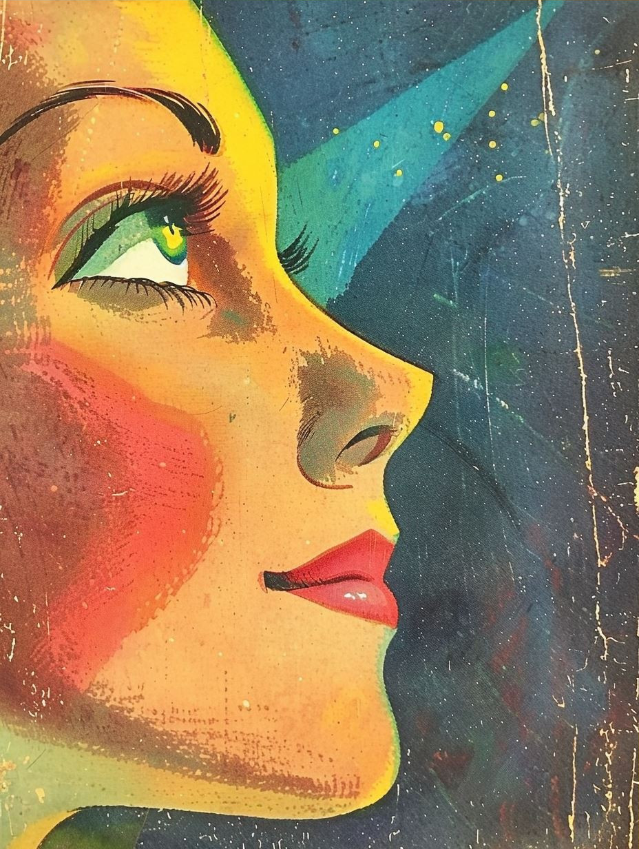 Fragmented Gazes in Vintage Pop Art - Image 3
