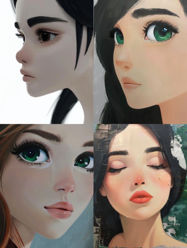 Ethereal Gazes: A Digital Portrait Study
