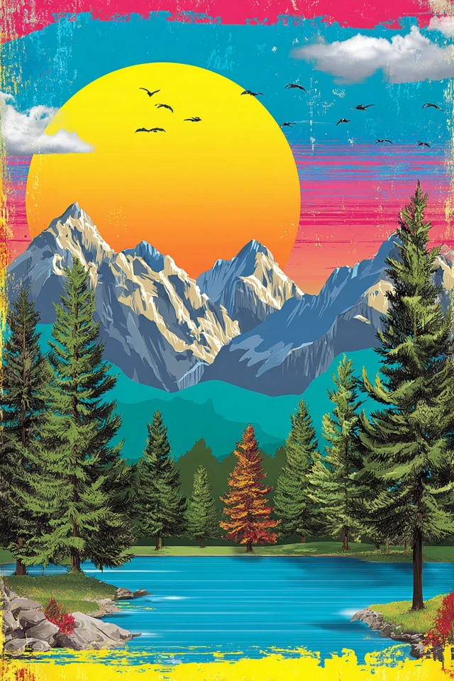 Vibrant Pop Art Fusion Collage - Image 2