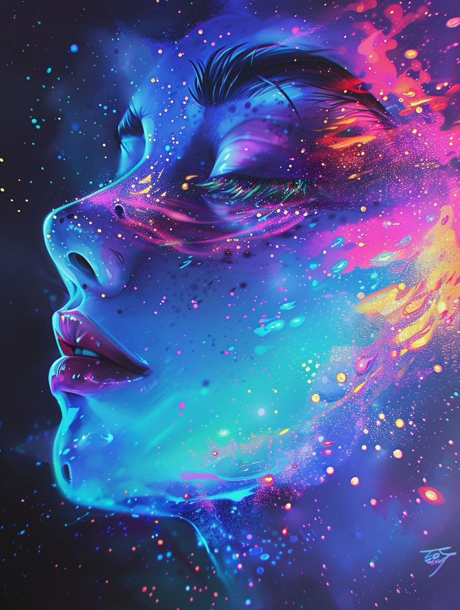 Celestial Neon Dream Portraits - Image 2