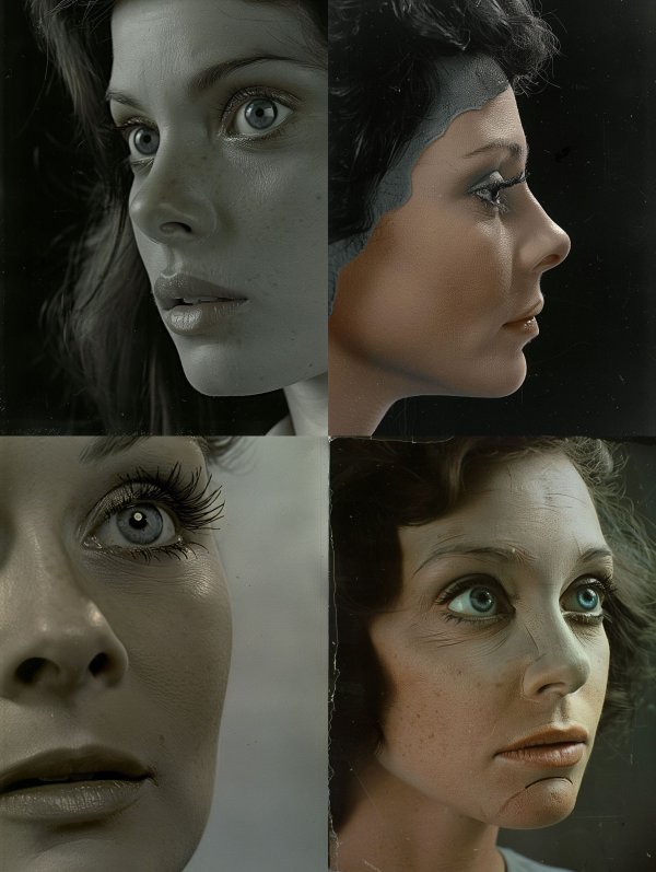Ethereal Gaze in Monochrome