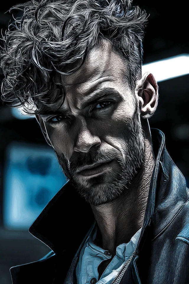 Electric Noir Portrait - Image 1