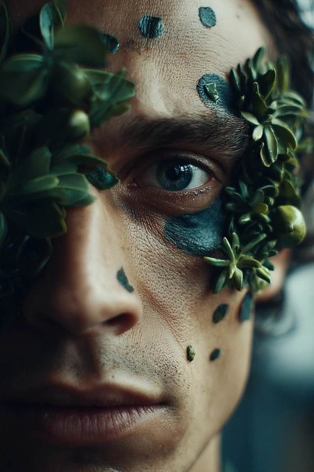 Botanical Fusion Portrait - Image 1