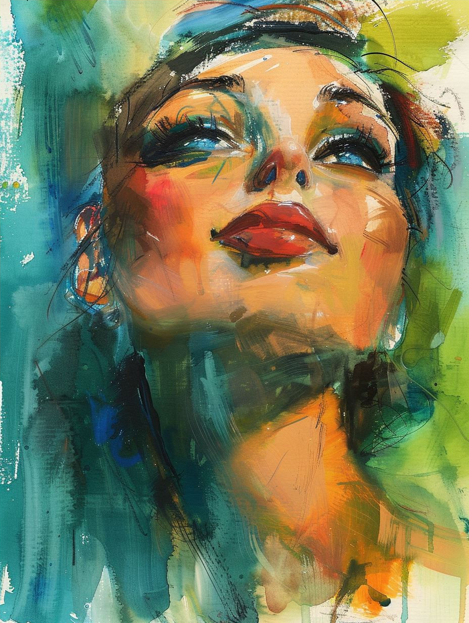 Vibrant Expressions in Abstract Oil - Image 4