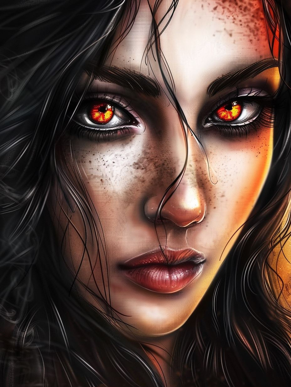Ember Gaze Portrait - Image 1