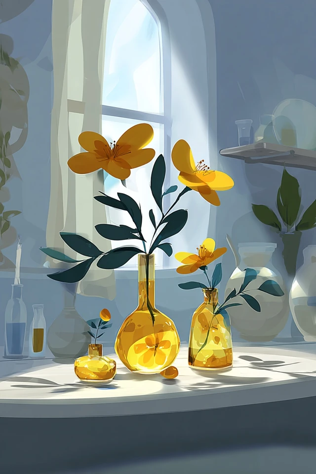 Golden Flora Portrait - Image 3