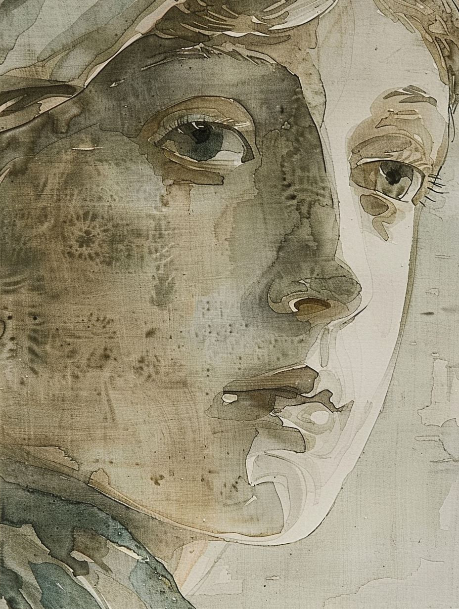 Ethereal Watercolor Fragmented Portraits - Image 2