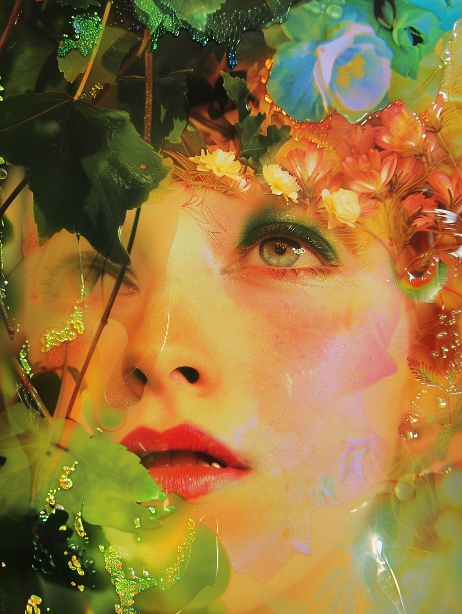Prismatic Visions of a Floral Muse - Image 1