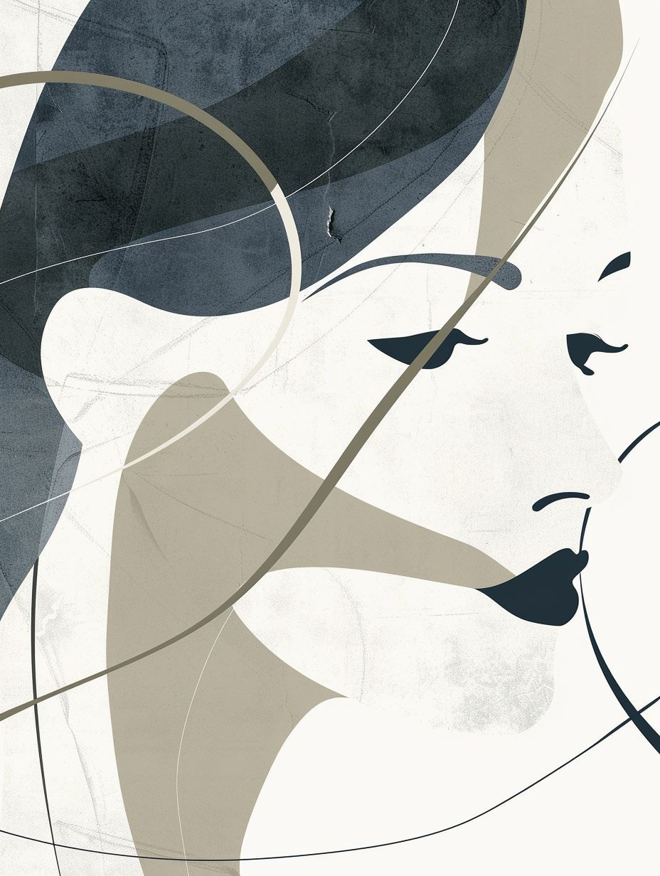 Minimalist Geometric Female Portraits - Image 1