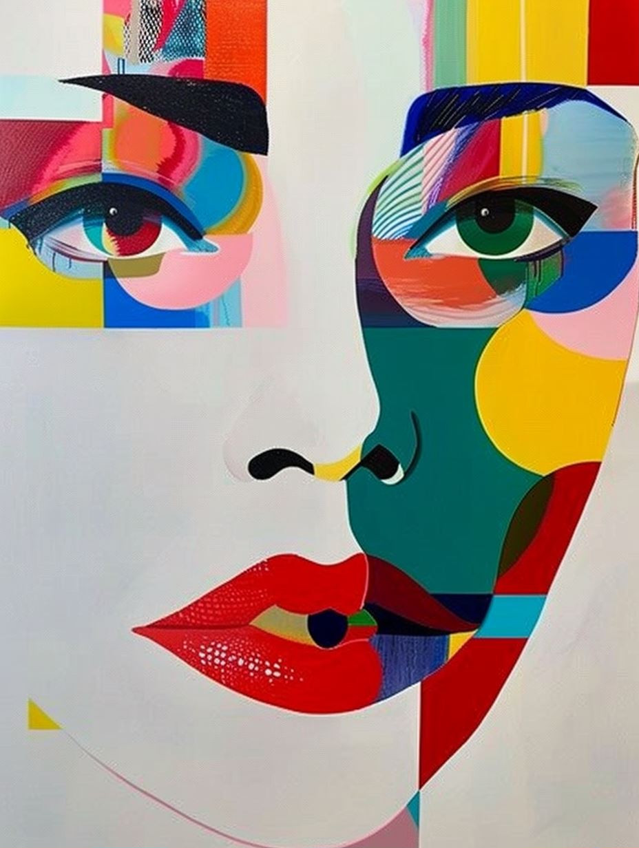 Prismatic Visions: Abstract Female Portraits - Image 1