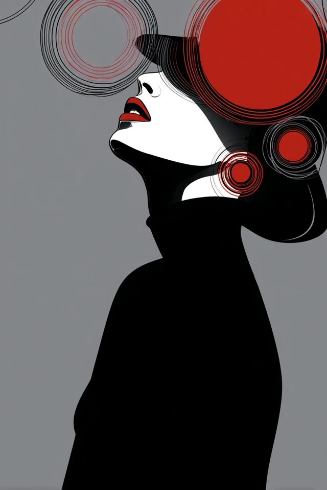 Crimson Orbit Minimalist - Image 1