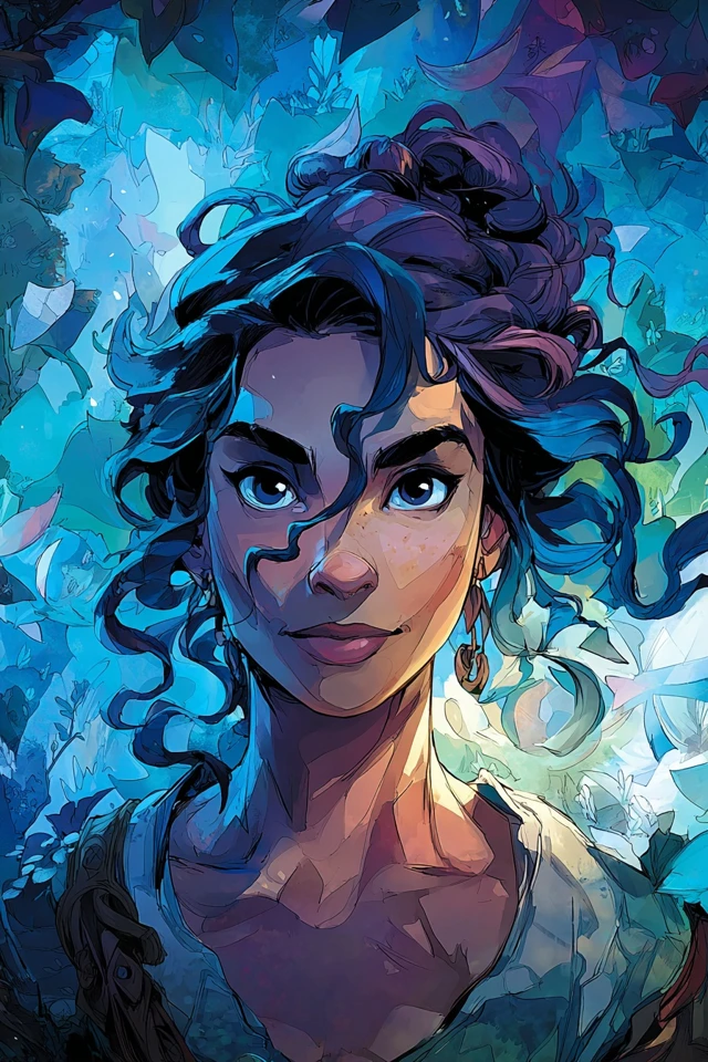 Azure Mystic Portrait