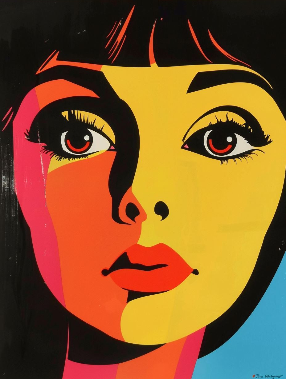 Vibrant Pop Art Quad Portrait - Image 3