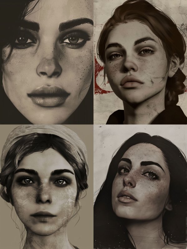 Moody Charcoal Portrait Studies