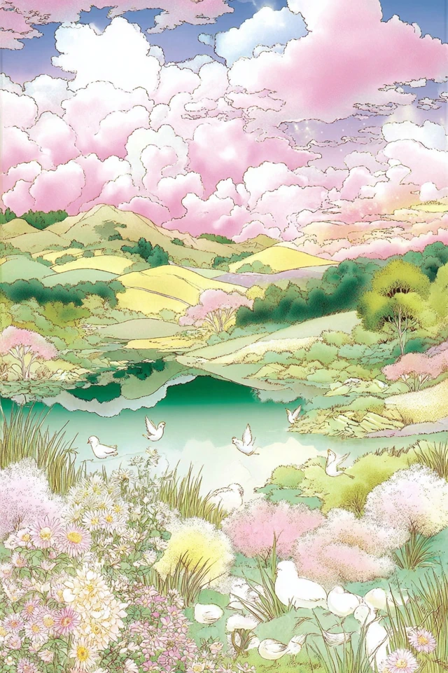 Pastel Dreams of a Quiet Afternoon - Image 2