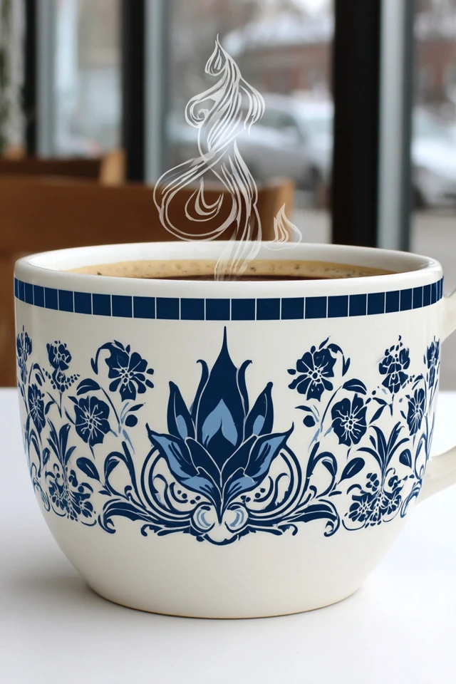 Azure Ceramic Portrait - Image 4
