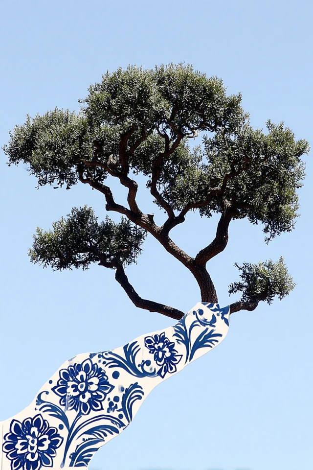 Azure Ceramic Portrait - Image 5