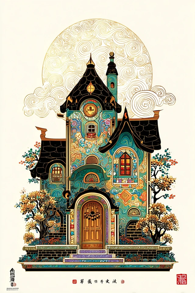 Ornate Celestial Silhouette - Image 6