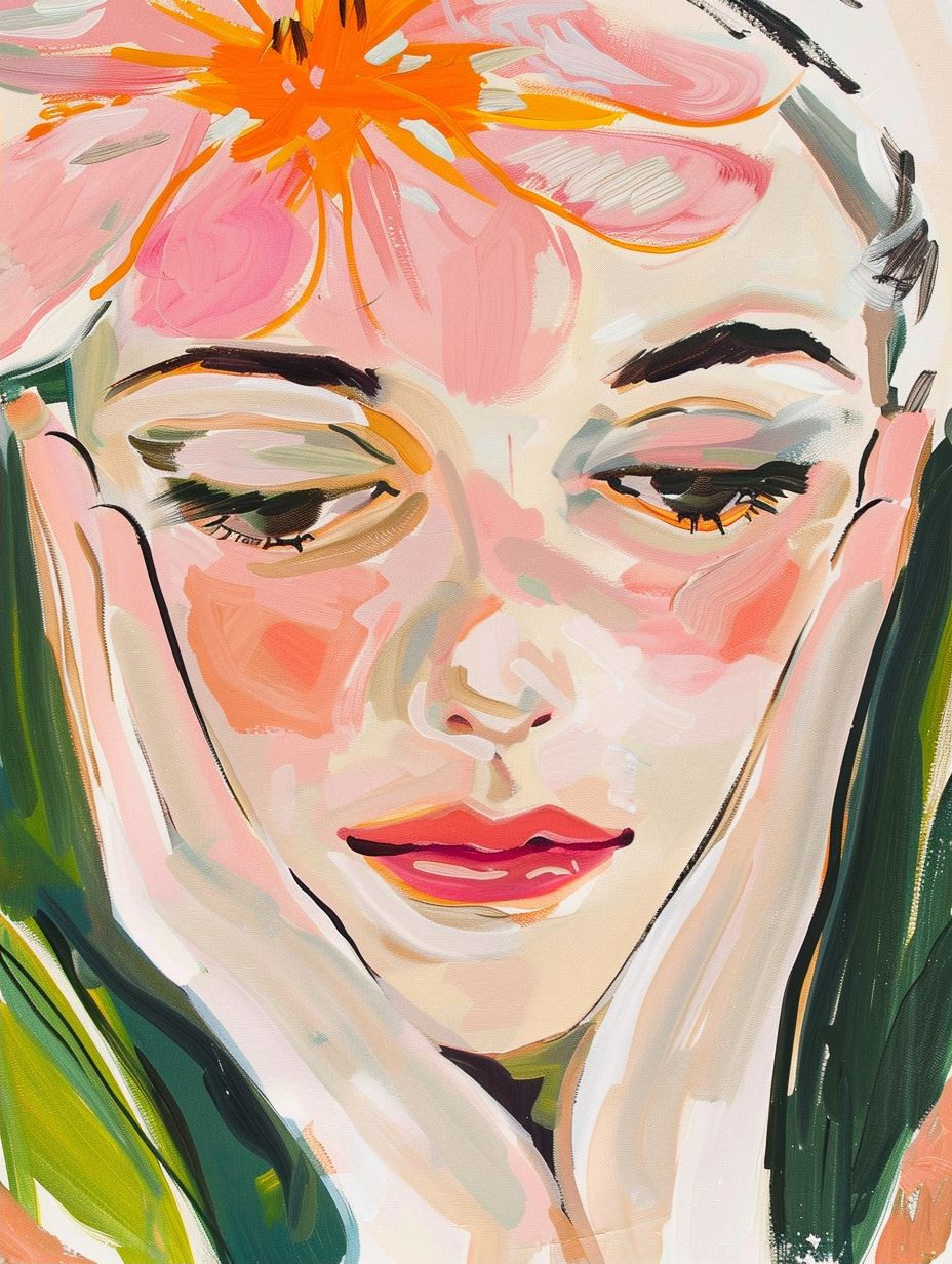 Vibrant Floral Portrait - Image 2