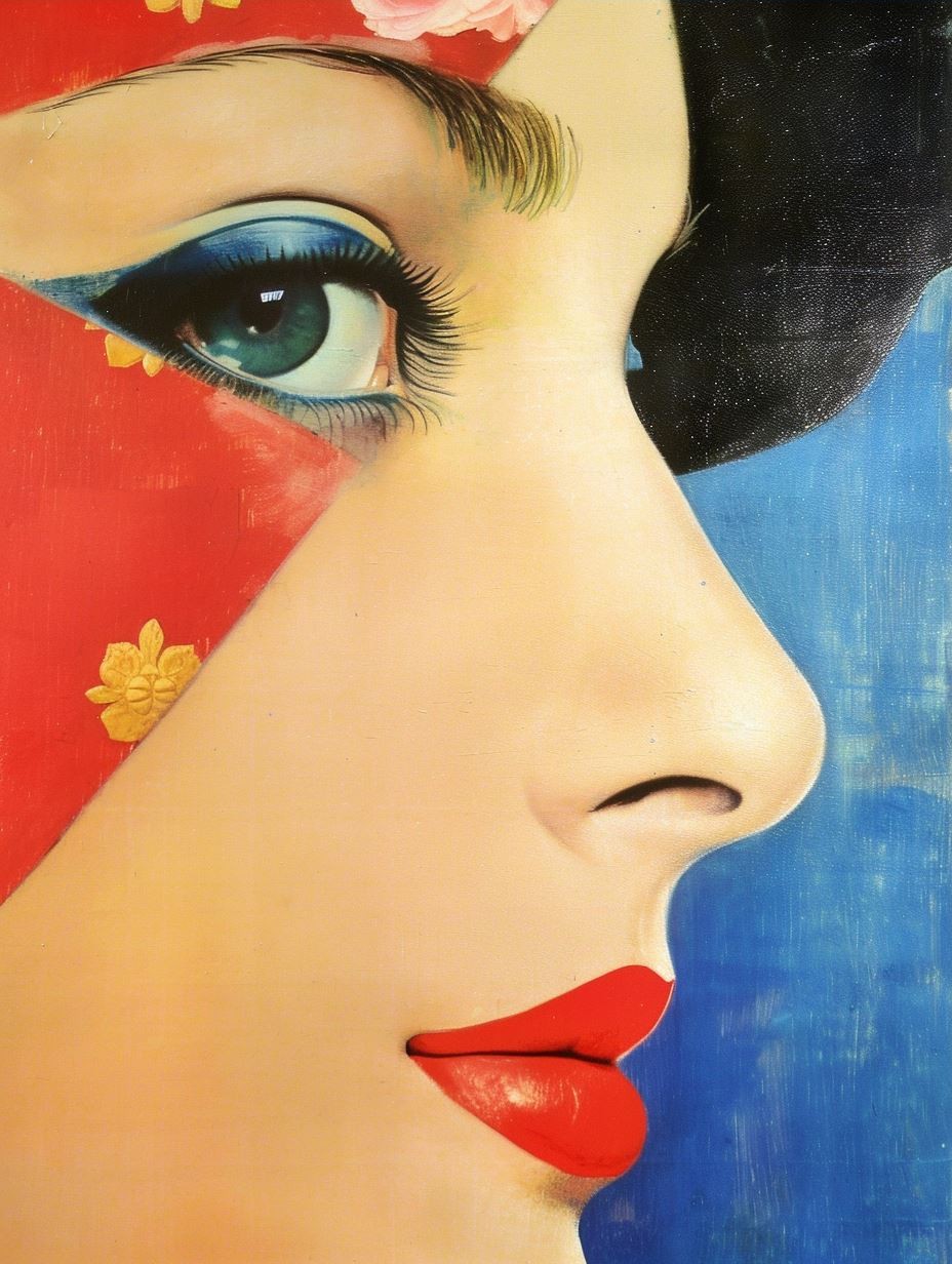 Vintage Mid-Century Glamour Portrait - Image 3