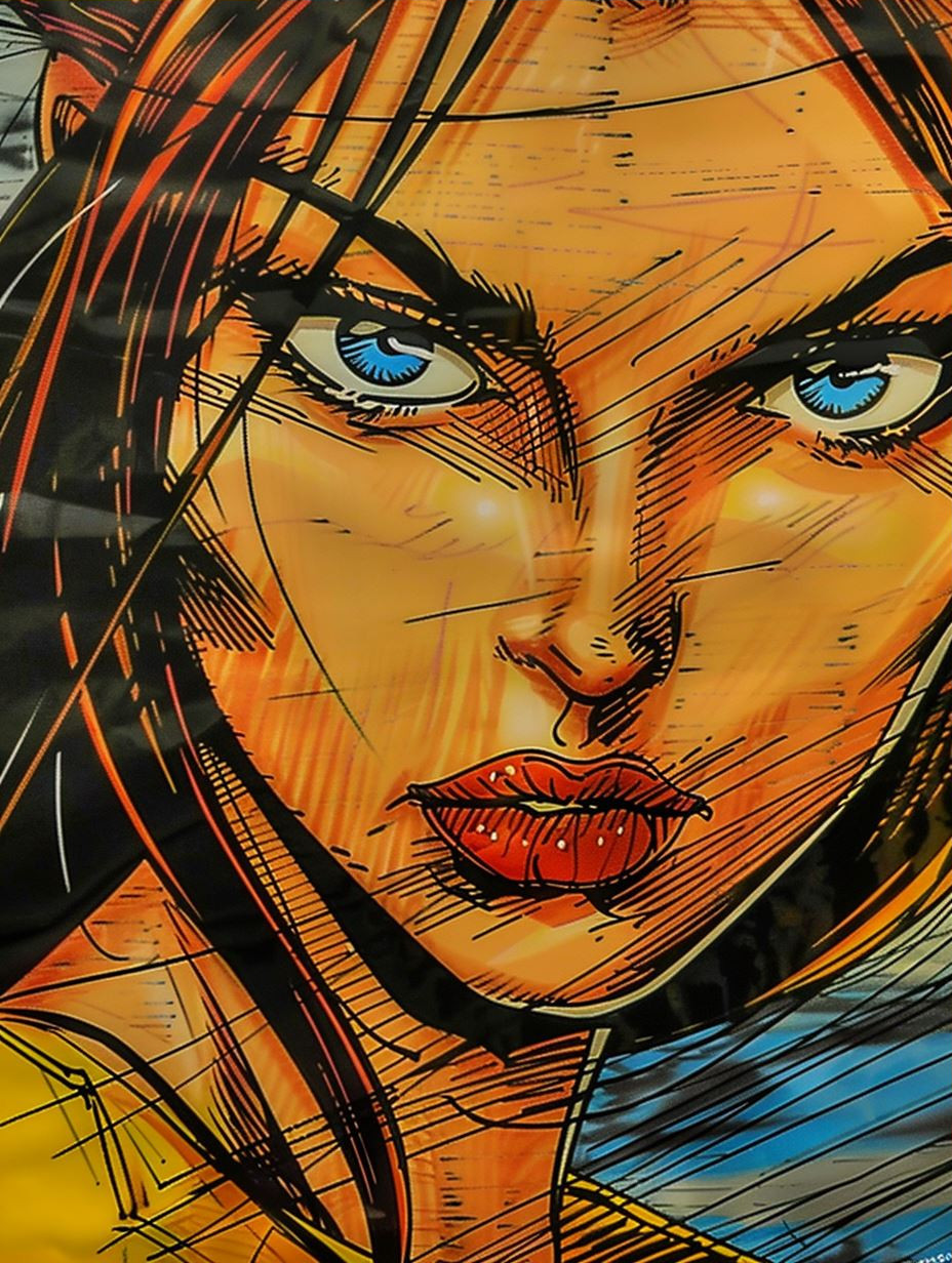 Vibrant Comic Ink Portrait - Image 3