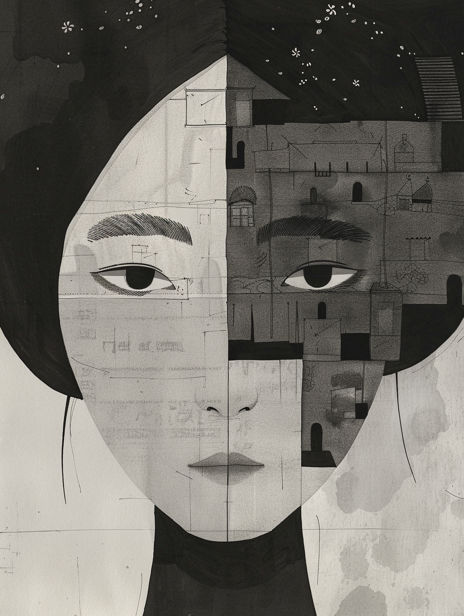 Fragmented Duality in Monochrome - Image 3