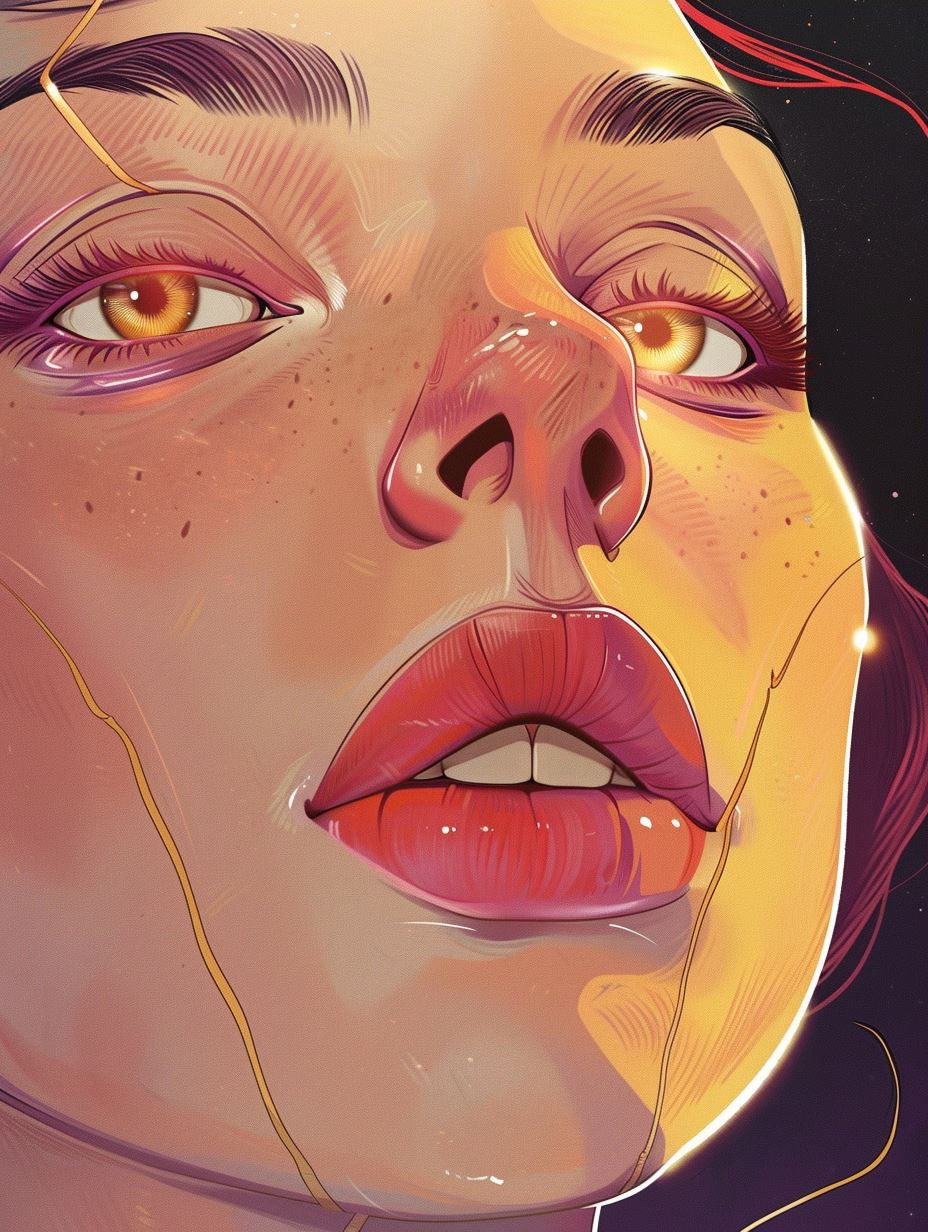 Prismatic Fragmented Portrait Study - Image 3