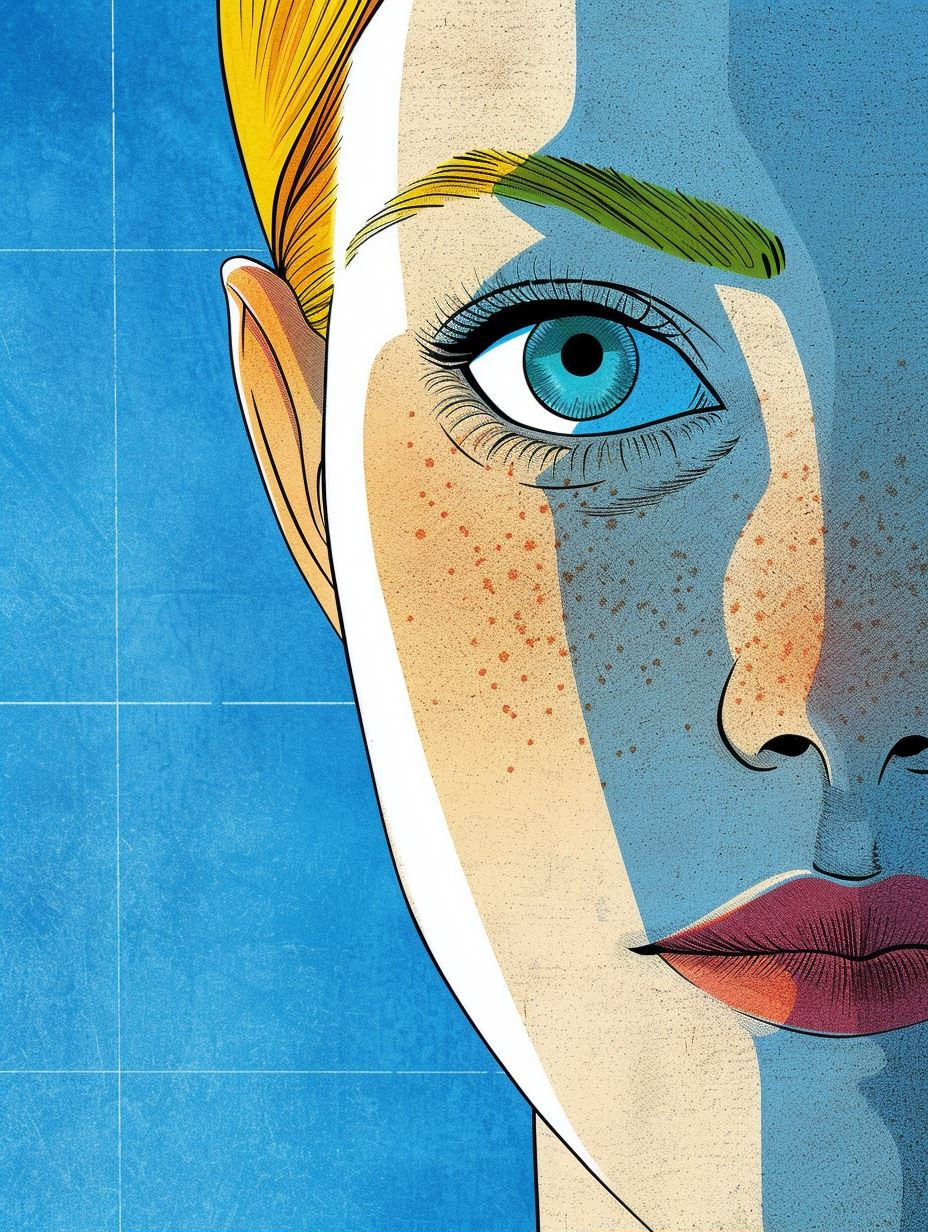 Sun-Kissed Freckled Comic Portrait - Image 2