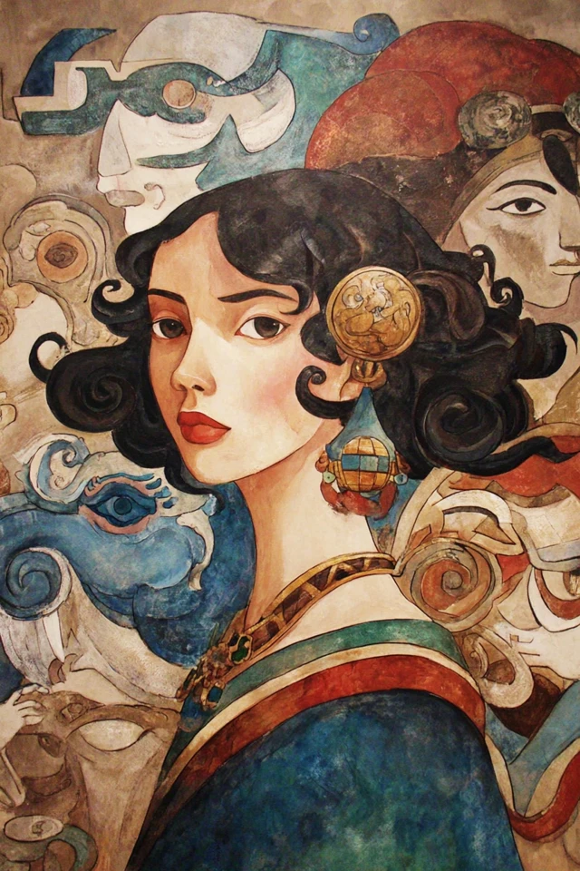 Mystic Watercolor Muse - Image 1