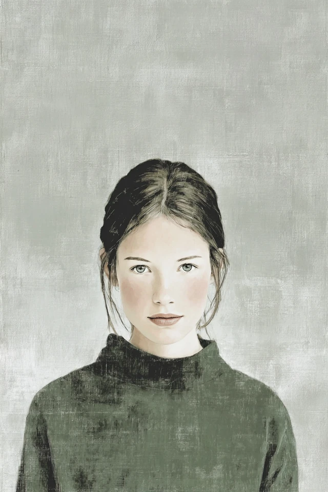 Muted Elegance Portrait - Image 1